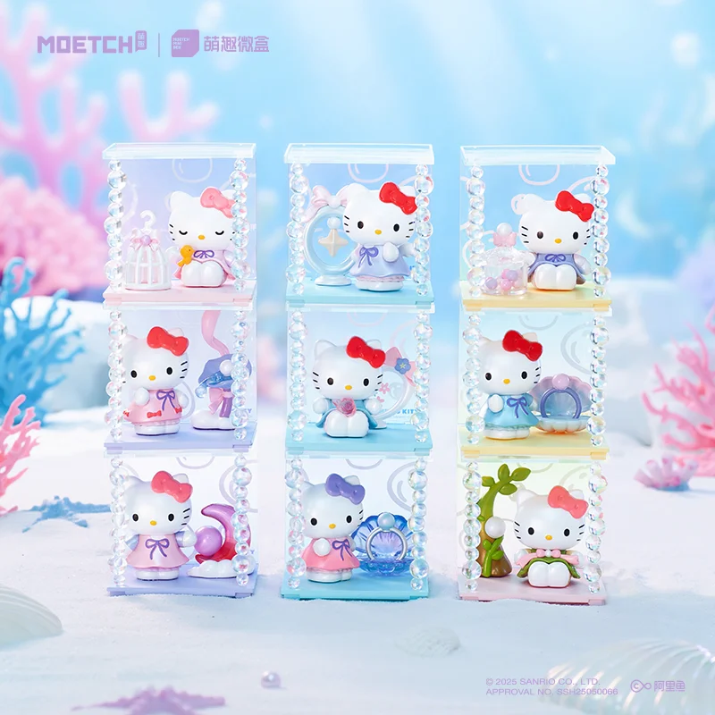 

Hello Kitty Pearl Dream Shadow Series Micro Box Hello Kitty Blind Box Handmade Kt Cute Ornament Girl Desktop Decoration Gift