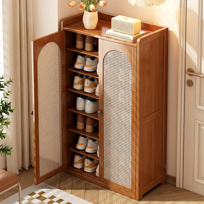 shoe cabinet multi-layer dust shoe rack large capacity double door shoe storage rack