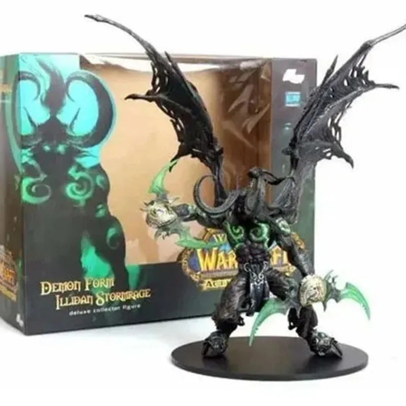 

WOW 26CM 13 Inch Toys World Of Warcraft Game Action Figure Demon Hunter Illidan Devil DC05 Figma Collectible Model PVC Toy