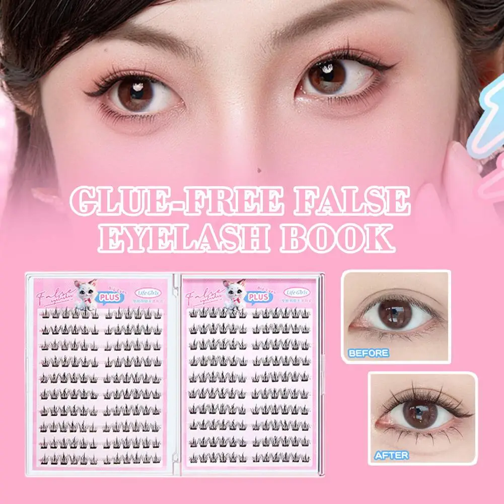 Glue-Free False Eyelashes: Natural Sunflower Style Everyday False Volumised 2026 High-Capacity Curl Segmented Lashes Eyelas X2B8
