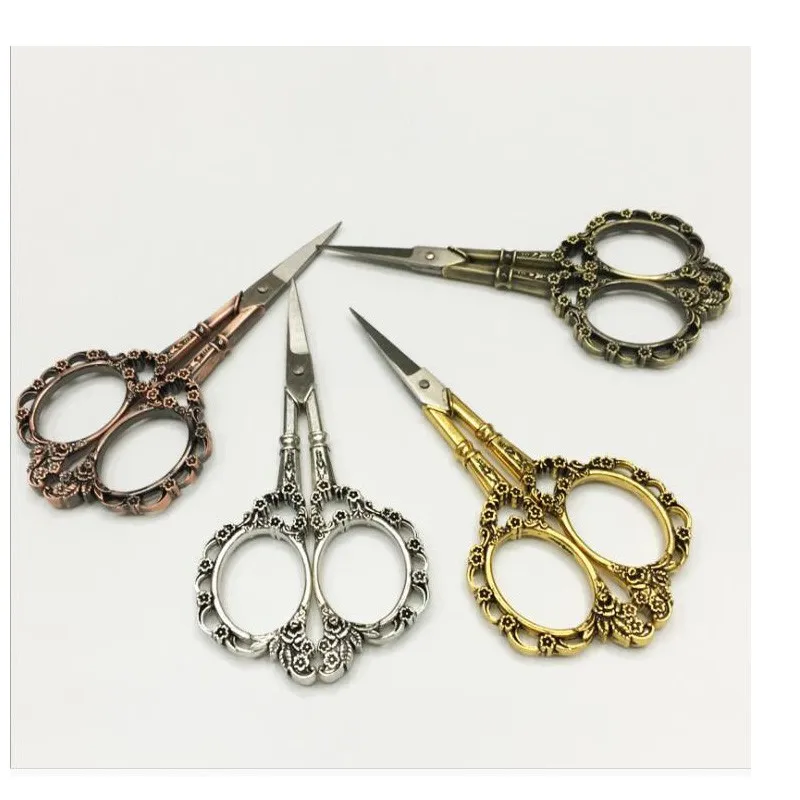 Vintage Europe Stainless Steel Scissors Professional Manicure Cuticle Scissors For Nail Salon Supplies Pedicure Beauty Nail Tool