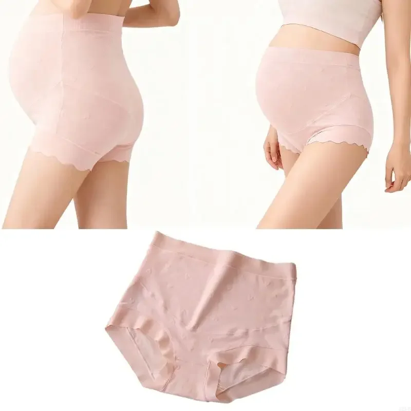 ارتفاع الخصر السراويل الأمومة دعم البطن سلس الأزهار الدانتيل تنفس النسيج لراحة الحمل 15UB