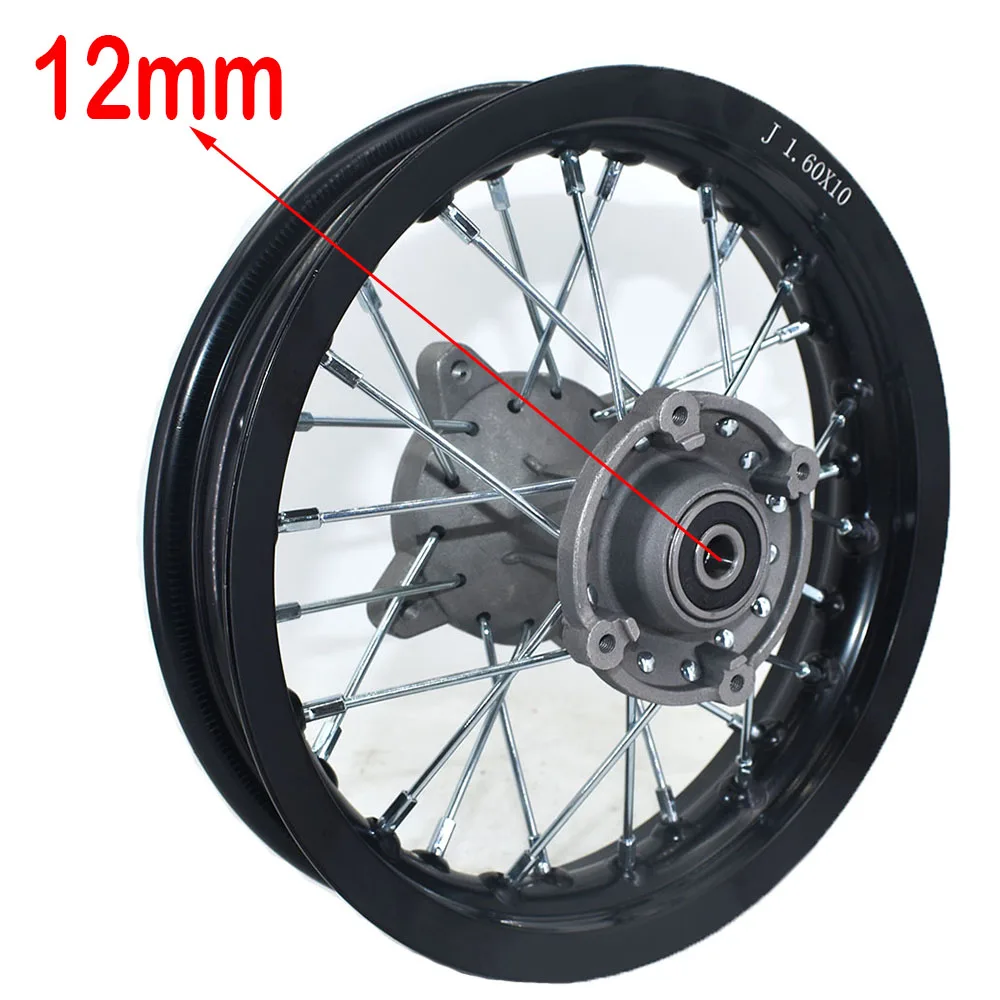 1.60-10 inch Rear aluminum Rims Brake Wheel Rims Hub for Mini Dirt pit bike Small cross motor 2 stoke Engine off-road motorcycle