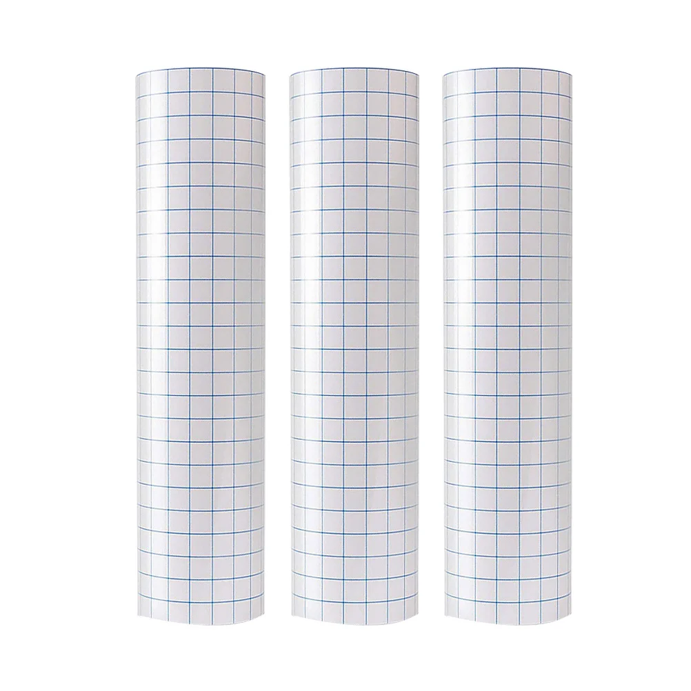 

3pcs PVC Positioning Membrane Transfer Tape Self Adhesive Blue Grid Lines for Vinyl Walls Sign Stickers Windows Ceramics Doors