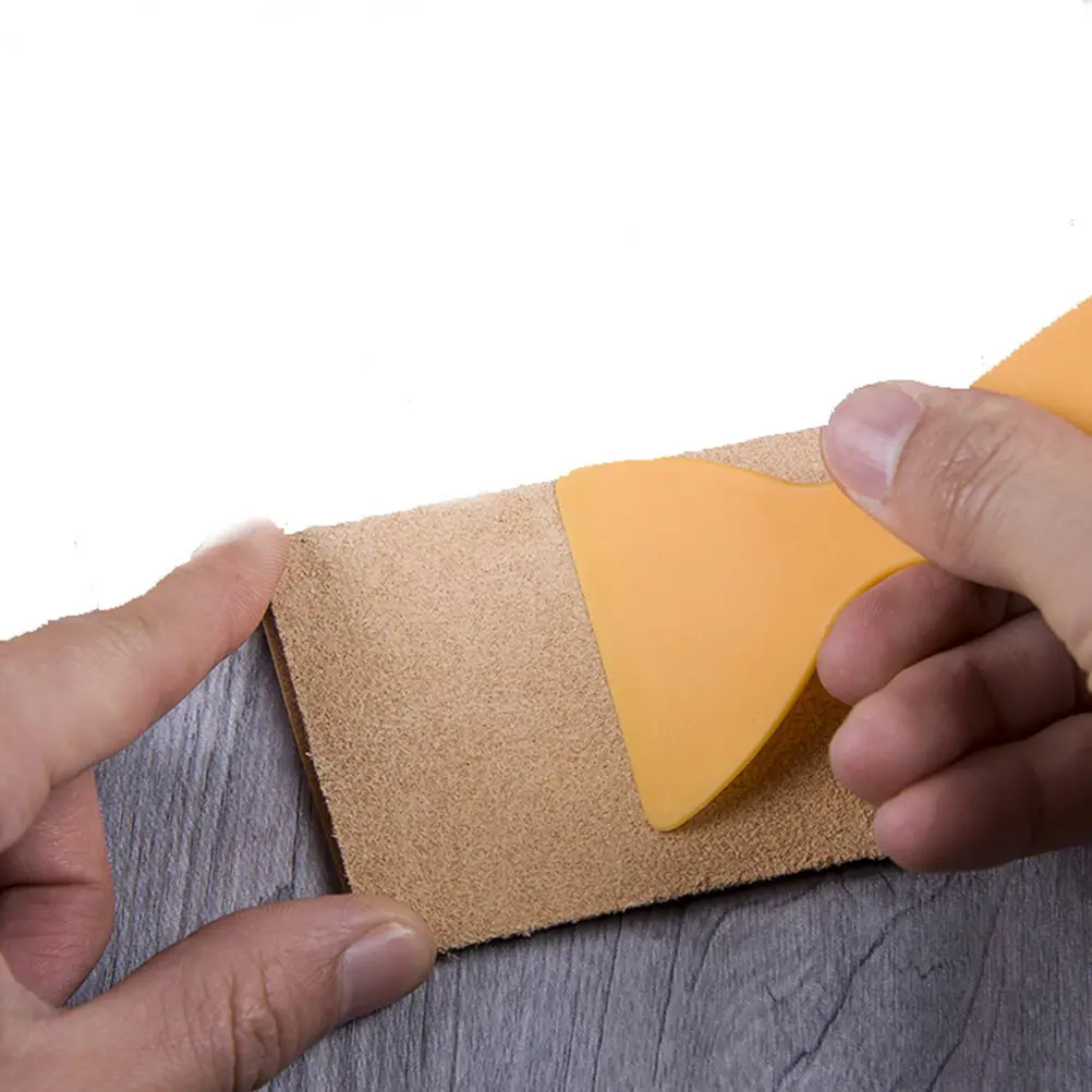 

Набор из 5 высококачественных скребков для клея из материала Makrolon для точного нанесения и удаления клея, инструмент для рукоделия и DIY, желтый