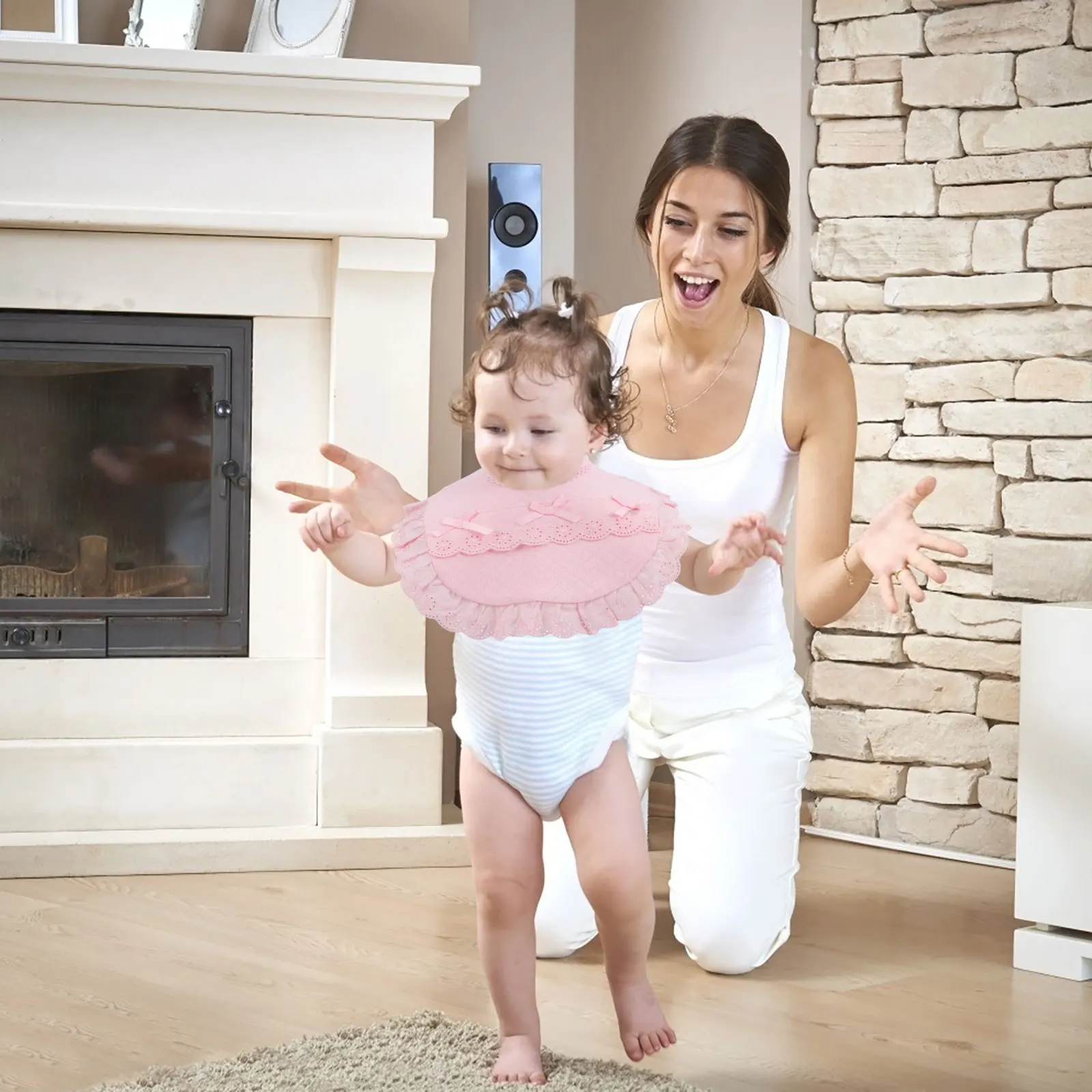 

2 шт. детские хлопковые нагрудники многоразовые нагрудники для кормления младенцев для маленьких новорожденных девочек удобные дышащие нагрудники для кормления детей