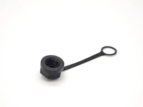 M12 Male Panel Mount Dust Cover IP67 Waterproof Plastic Cap Connector Protector