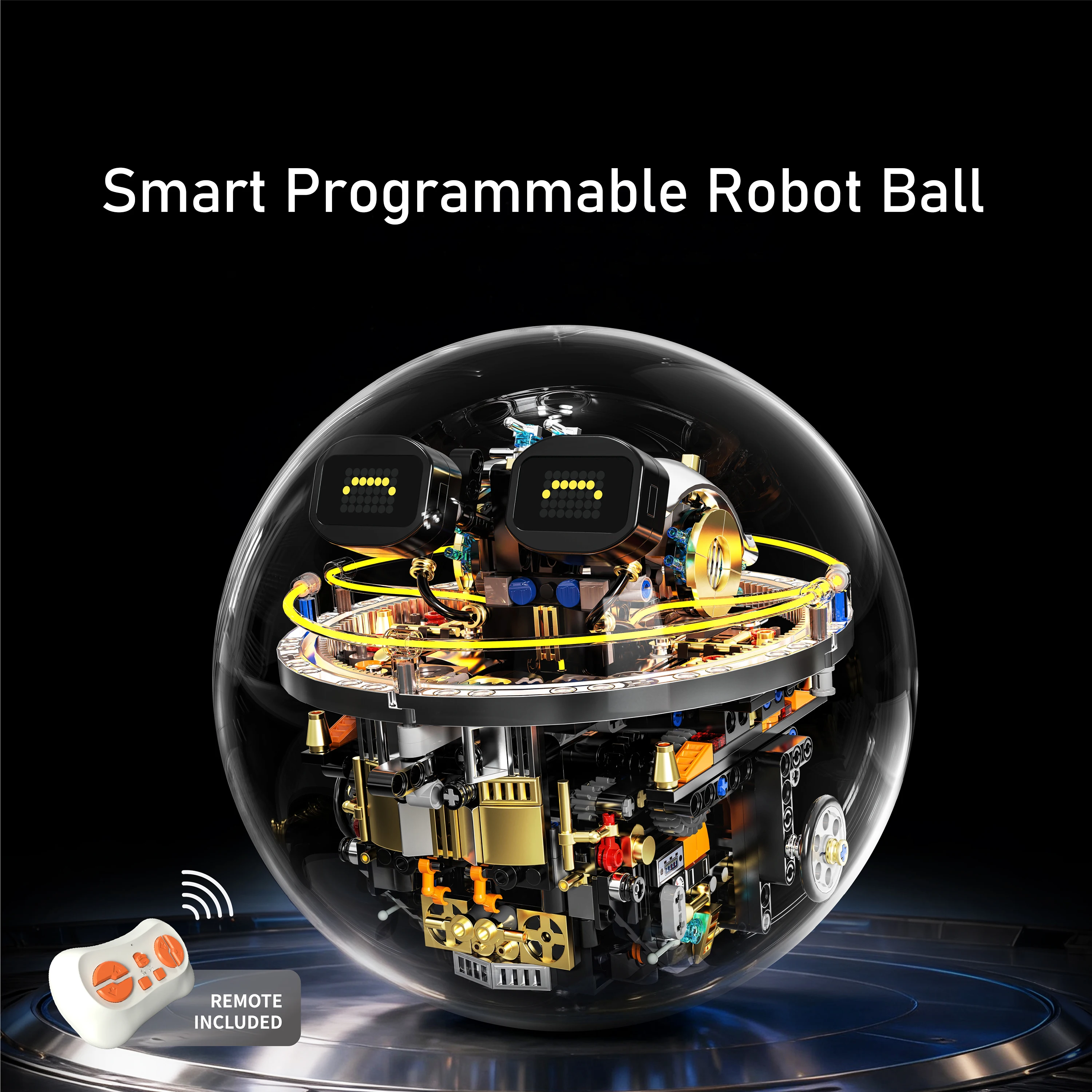 หุ่นยนต์บอลไซไฟแบบตั้งโปรแกรมได้ บล็อกประกอบไดนามิก ควบคุมด้วยรีโมท ของเล่นอิเล็กทรอนิกส์อัจฉริยะ ของขวัญเทคโนโลยีสร้างสรรค์