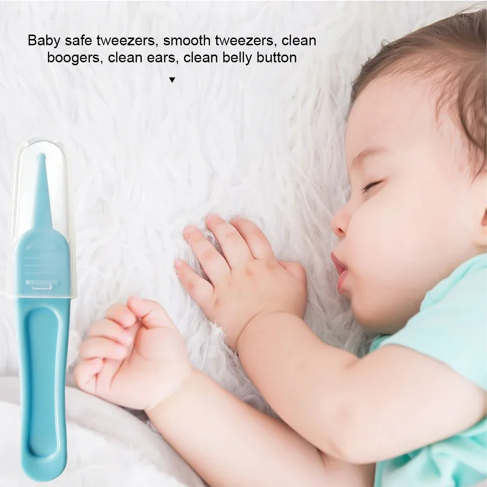 Baby Nose Cleaning Tweezers Infant Ear Nose Navel Clean Tool Safe Baby Dig Booger Clips Snot Removal Newborn Cleaning Supplies