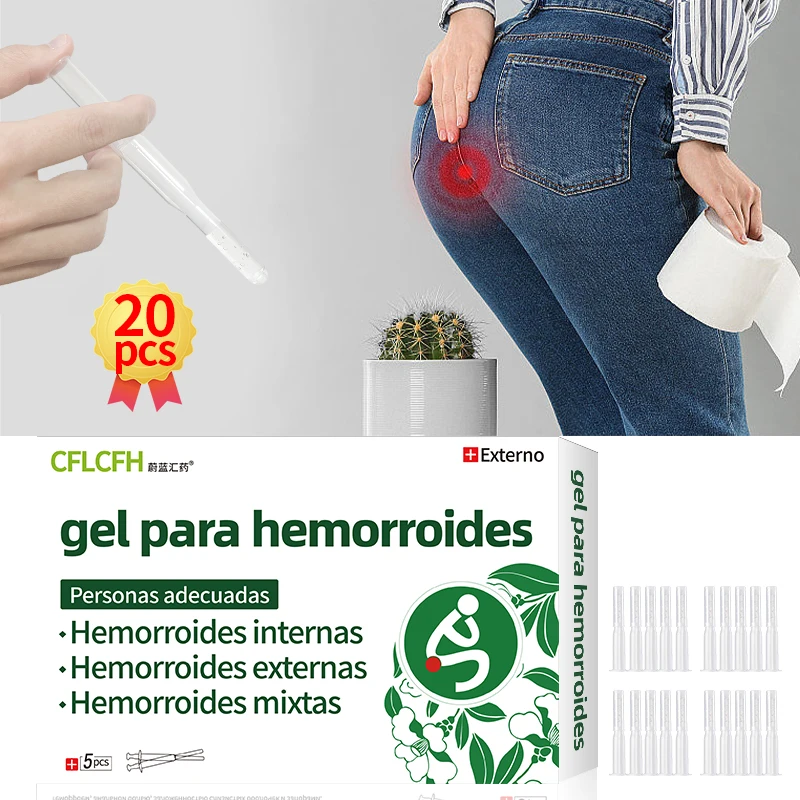 Hemorrhoids Removal Treatment Health Gel Intemal External Hemorrhoid Piles Pain Anal Fissure Herbal Medicine Spanish 10/20Pcs