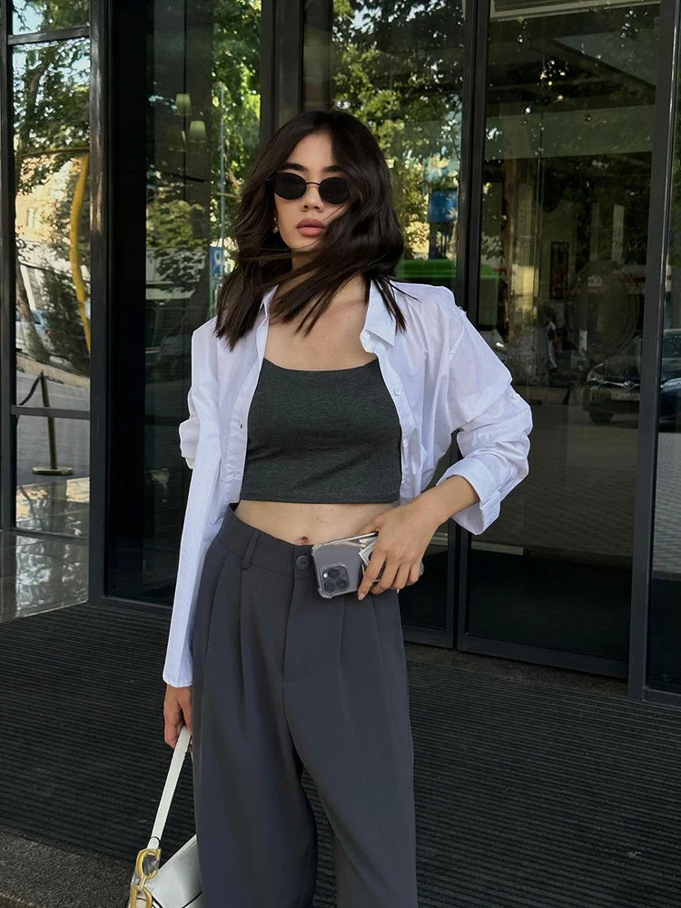 

Брюки-карго женские темно-синие весенние хлопковые регулируемые дизайнерские спортивная одежда городская эстетика кулиски эластичный пояс с несколькими карманами