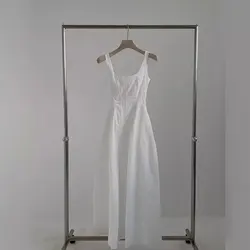 Elegant Fashion Harajuku Slim Fit Female Clothes Loose Casual All Match A-line Skirt Solid High Waist Short Sleeve Slip Dress
