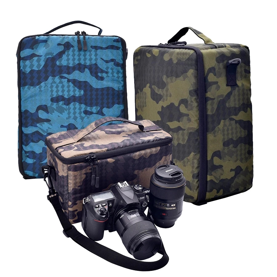 

Новая камуфляжная сумка для хранения, сумка на плечо для Canon Nikon Sony, зеркальные фотокамеры, аксессуары для фотографии с объективом