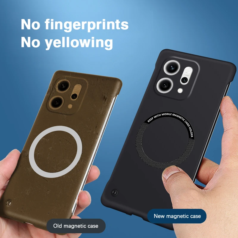 Magnetic Shockproof Case for OPPO Reno14/14 Pro 5G, Frameless Hard PC product photo
