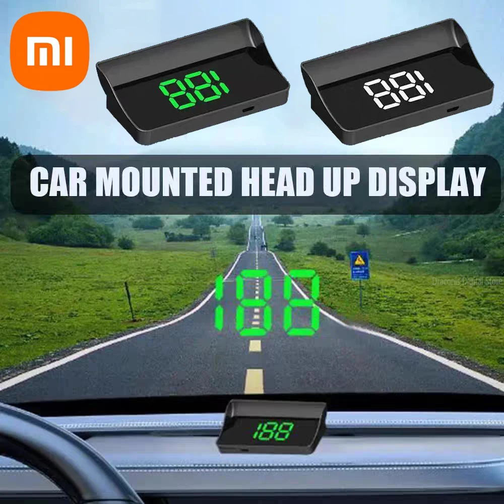 Xiaomi Car Speedometer HUD Head Up Display Digital Speed Meter Windshield Projector Vehicles Truck Auto Electronics Accessories