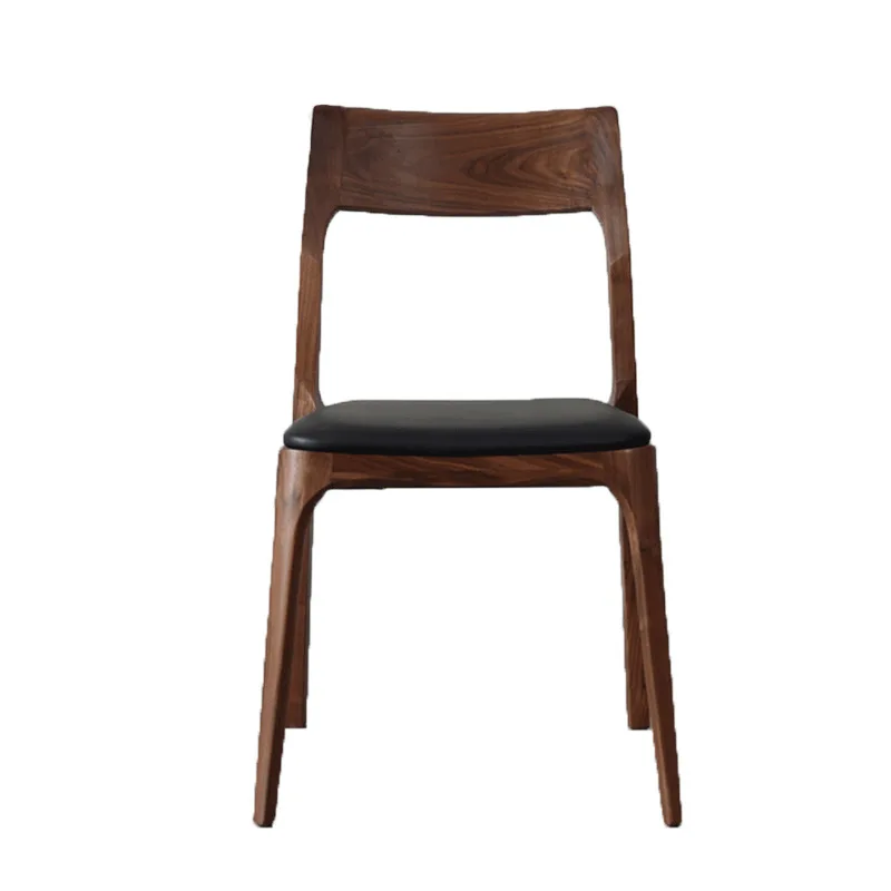 

North American black walnut dining chair, solid wood modern simple home back chair