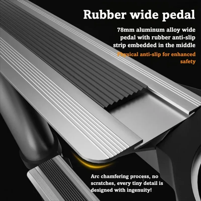 Aluminum Alloy Telescopic Ladder with Hook Wide Pedal Design for Household Engineering and Construction Use