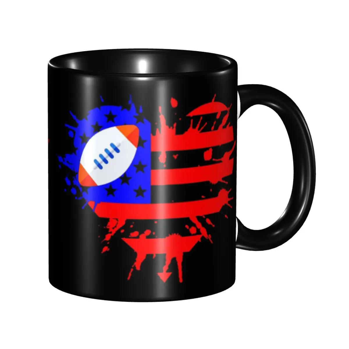

Football Boys American Flag 4th Of July Mug Funny Ceramic Coffee Cups Tea Mugs Milk Cup Drinkware Gifts for Woman Man