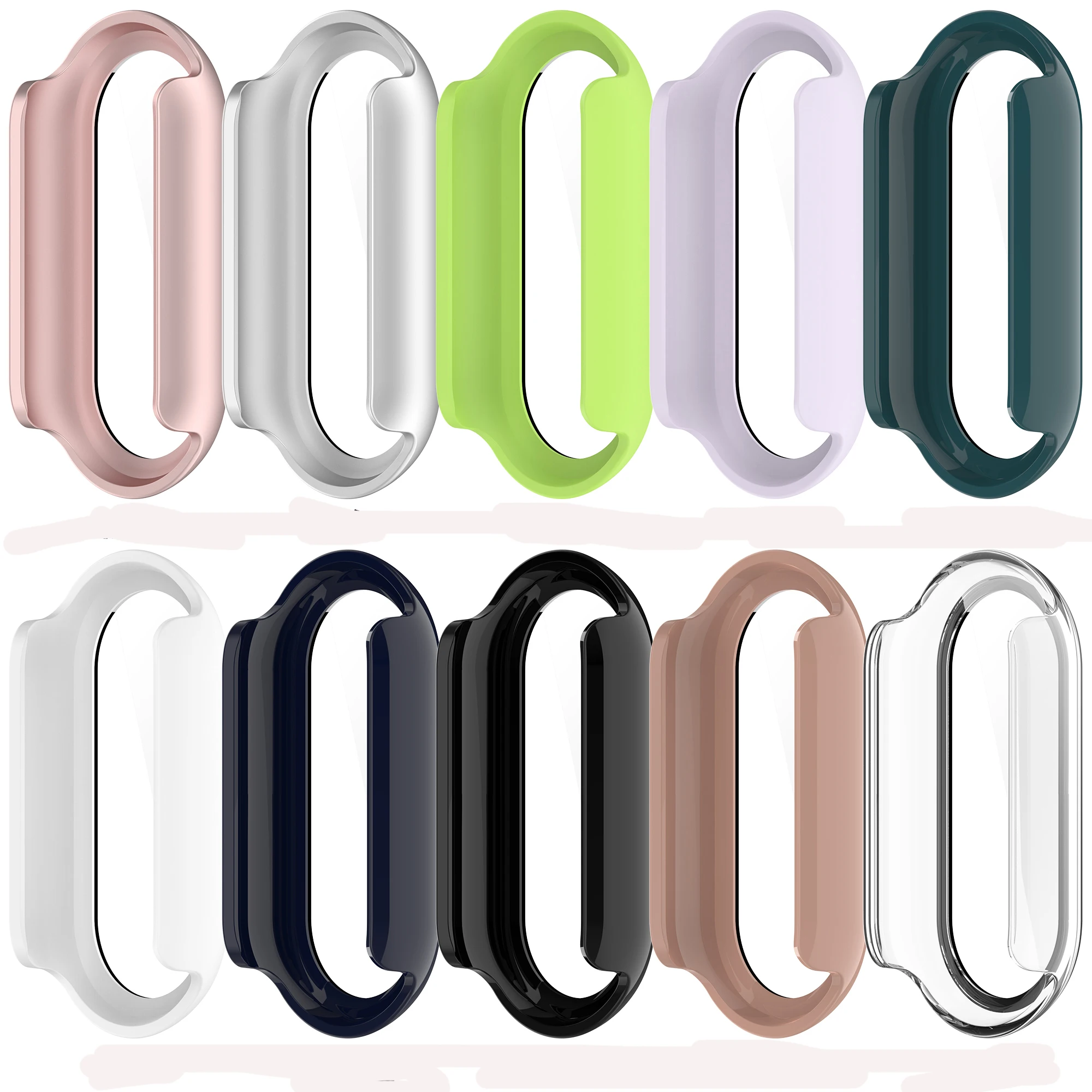 

Case+Glass For Xiaomi Mi Band10/9 /8 Ceramic version Anti-scratch Protective Cover All-around PC Screen Protector Bumper Cover