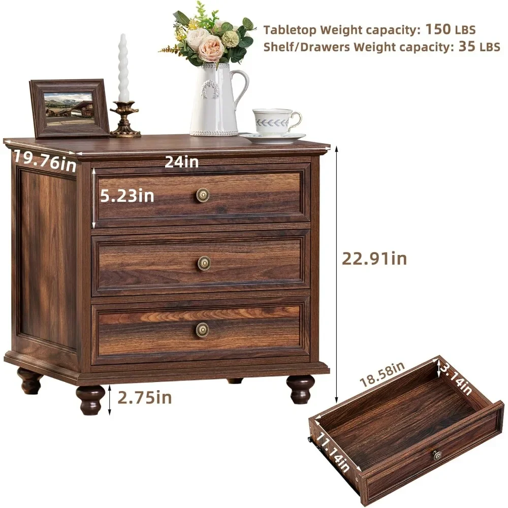Farmhouse Dresser Nightstand Set 5