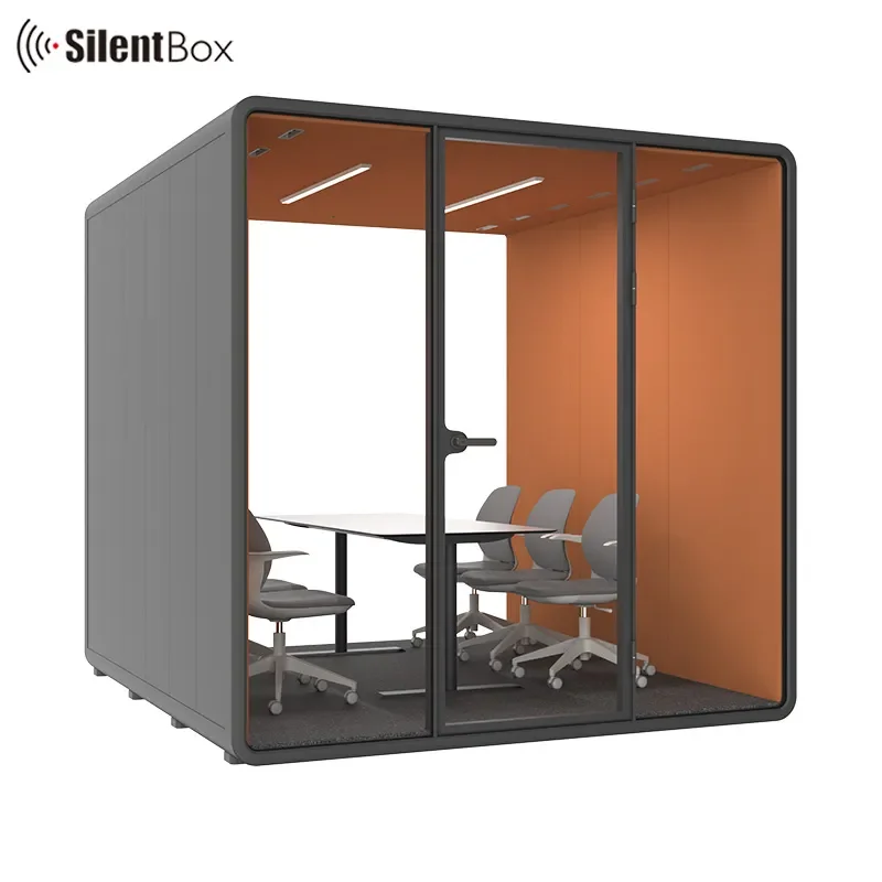 for Hot Sale Large Size Soundproof Silent Conference Box Sound Pavilion with Power Charging Plug 6