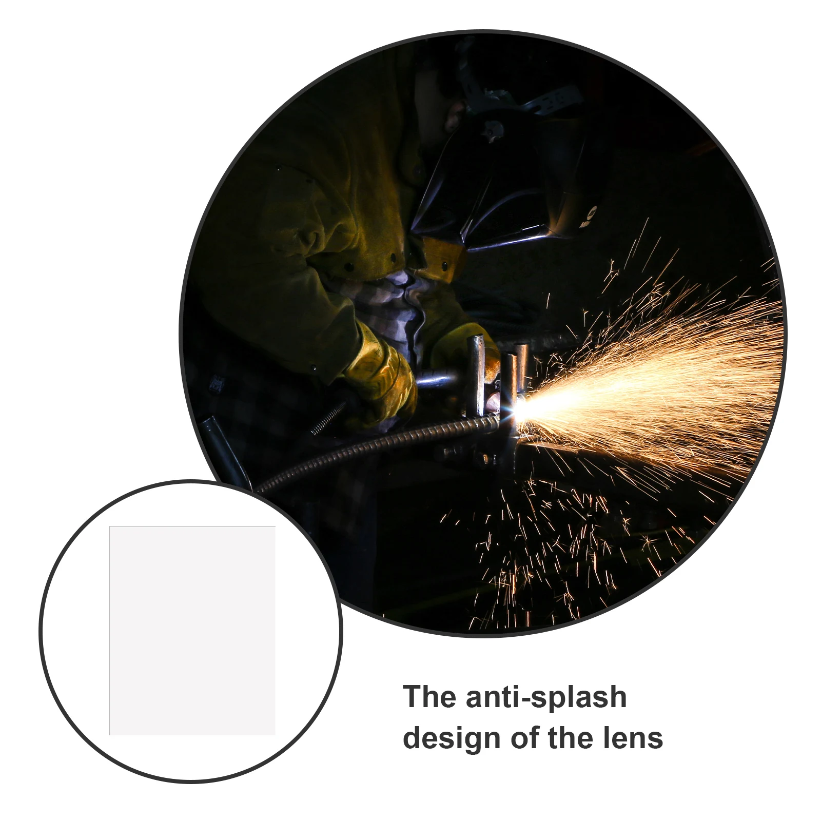 

10Pcs Welding Lens Replacement Clear Durable Welding Shield Lens Anti-Splash Protective Gear Accessories