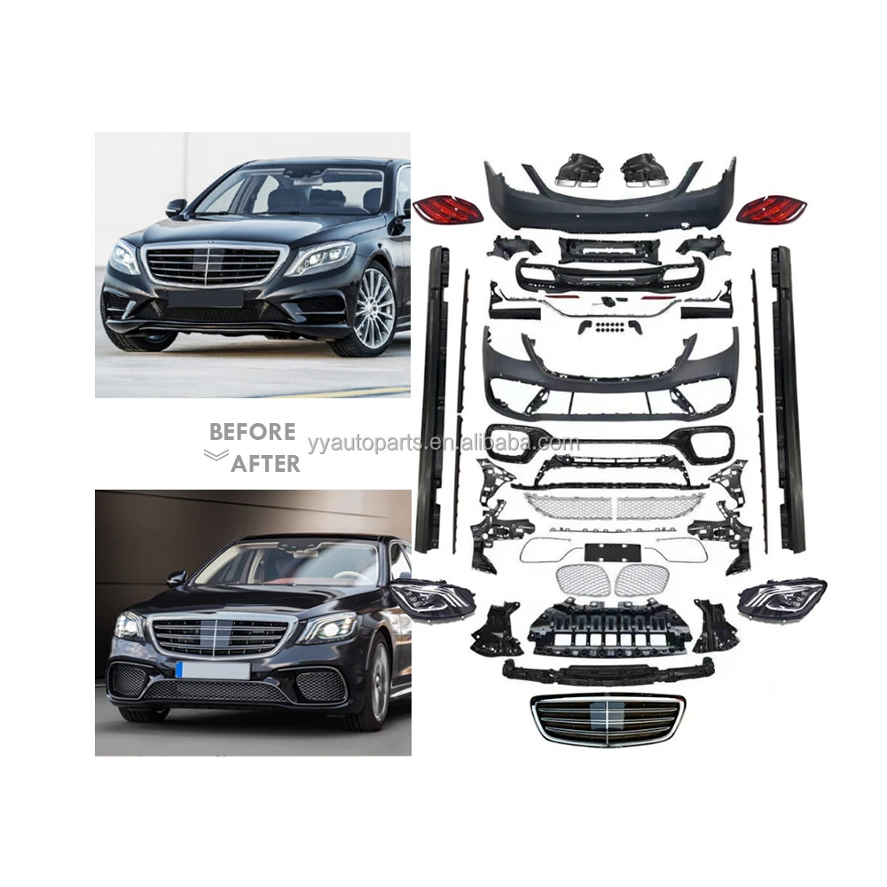 

For Mercedes S-class W222 to W222 S65 2018- Conversion Body Kit with Headlight Taillight