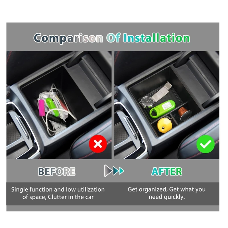 For MG HS/MG EHS EV 2018-2024 Centre Console Organiser Armrest Storage Box Tray Glove Box Interior Spare Parts Accessories Parts