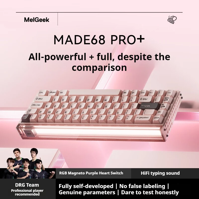 

MelGeek MADE68PRO+ Magnetic Axis Keyboard Rgb Light Ttc Magneto Purple Heart Axis Rt0.01 Gaming Customization Computer Keyboard