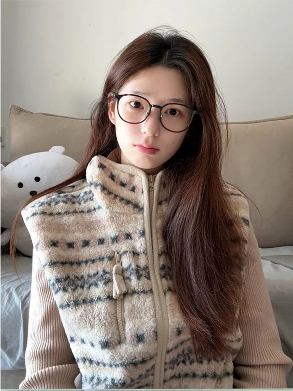 

Жилеты Жилеты Толстые женские хлопковые белые школьные зимние флисовые стеганые широкие непринужденные уютные незамерзающие минималистичные многослойные мягкие