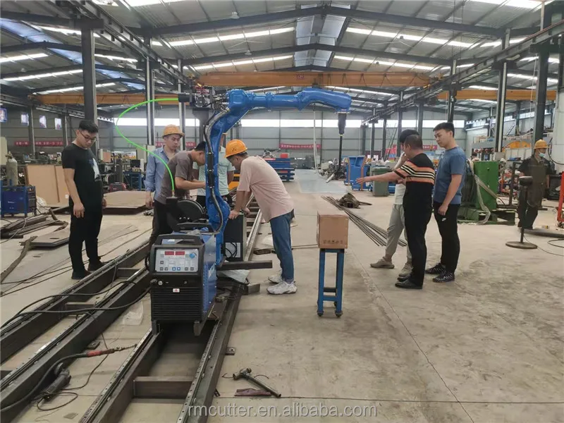 Fabricación de marcos de estructura de acero de alta precisión, robot de soldadura industrial dedicado, programación, enseñanza gratuita