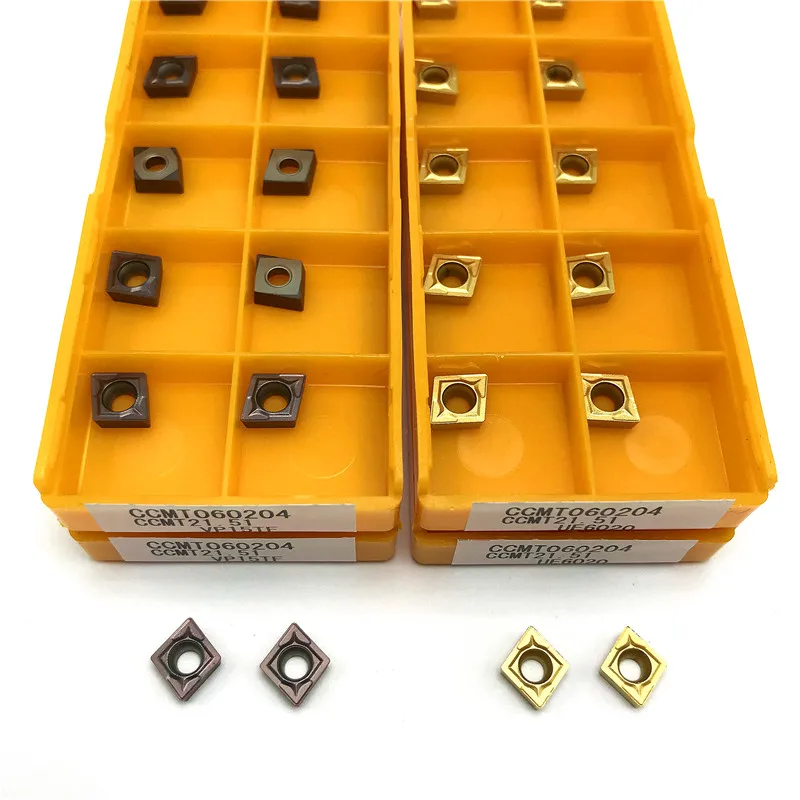 CCMT060204 VP15TF Carbide Lắp Máy Tiện Dụng Cụ CNC Nội Bộ Dụng Cụ Xoay CCMT 060204 Biến Dạng