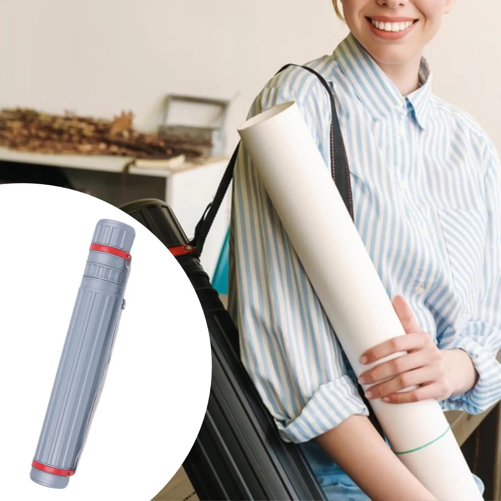 poster-tube-case-with-lids-19“-to-28”-extendable-storage-drawings-tube-for-artworks-documents-scrolls