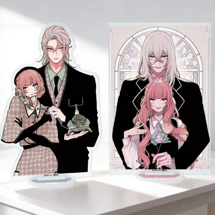 Comics Fall in Love You False Angels Acrylic Stand Model Plate Office Desk Decorations Cake Topper Collection Gifts For Friends
