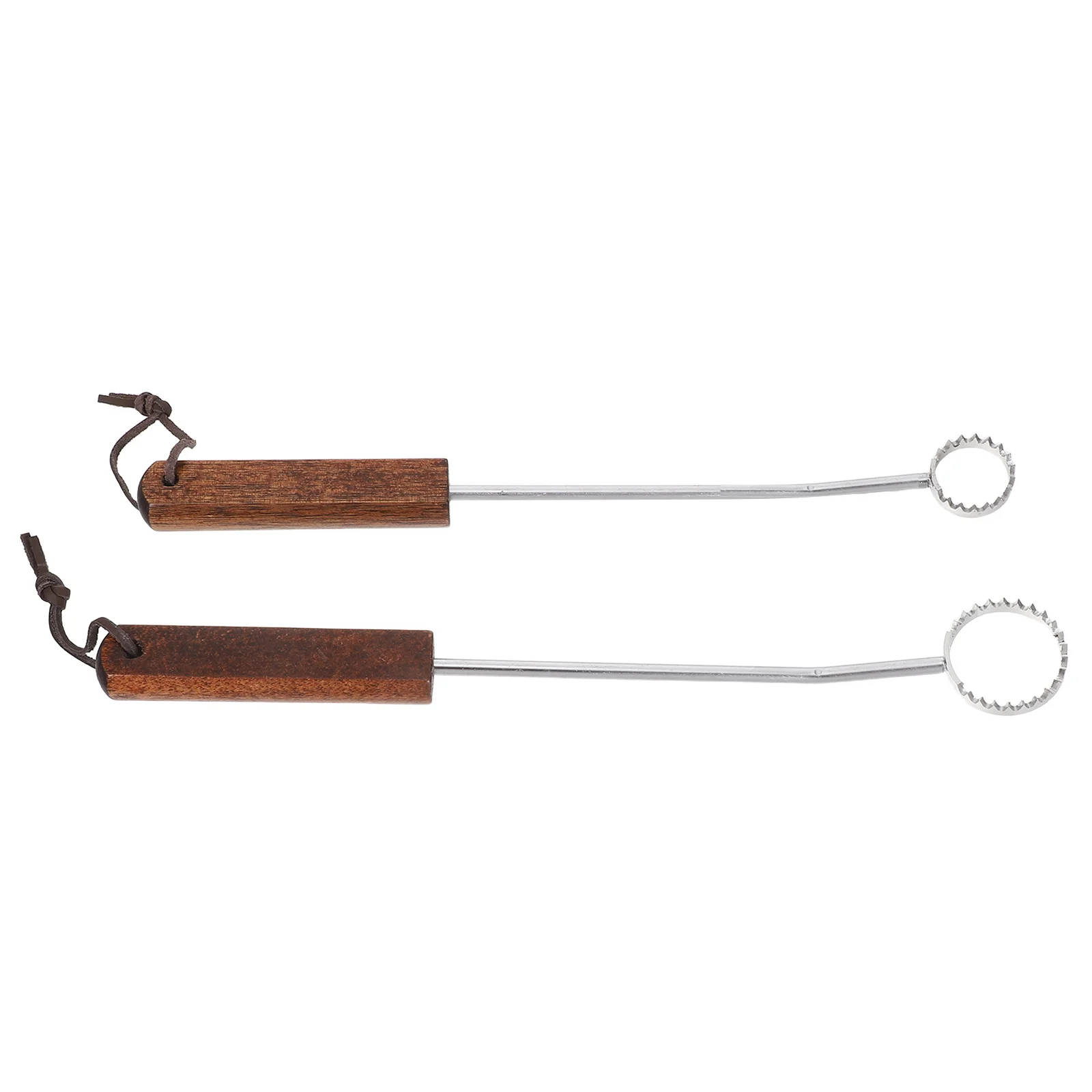 

2pcs Poultry Lung Remover Stainless Steel Chicken Evisceration Tool Wooden Handle Carcass Cleaning Scraper Farm Butchering