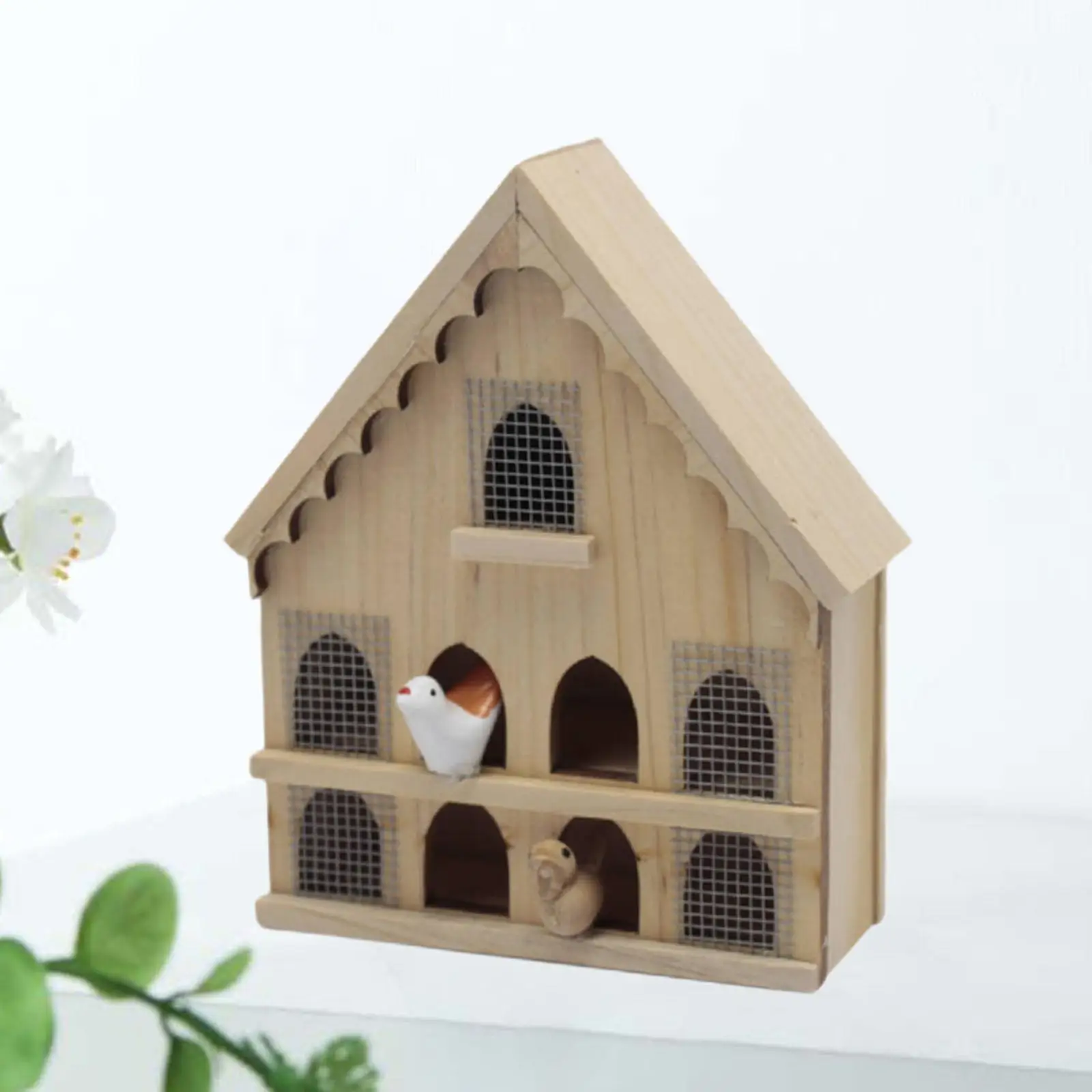 Puppenhaus im Maßstab 1:12, Vogelhaus, Puppenhaus im Freien, Dekoration, Mini-Vogelhaus