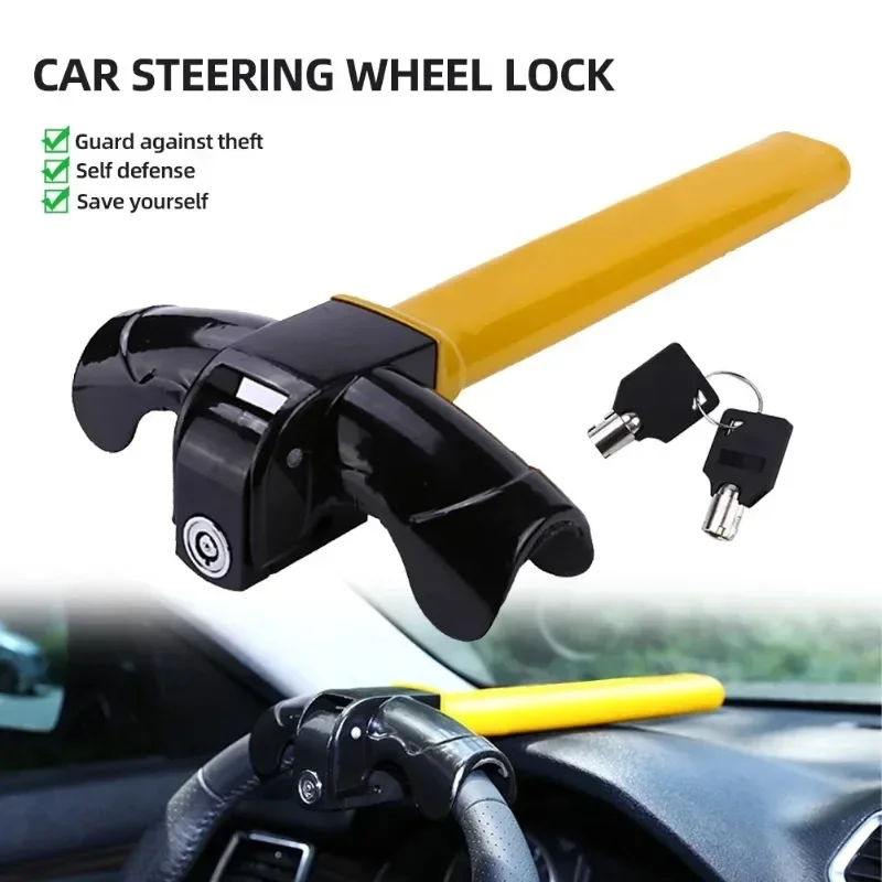 T-Shaped Car Steering Wheel Lock with 2 Keys. Anti-Theft. image 2