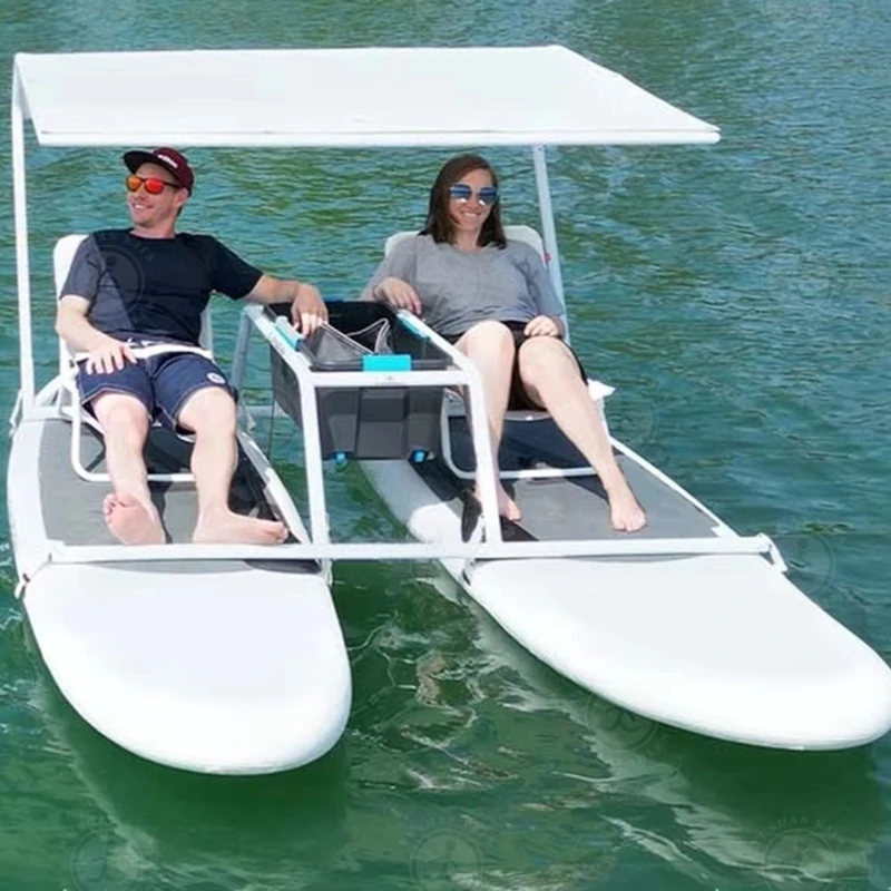 Plataforma portátil del lago del catamarán de la tabla de Paddle de pie para 2 personas