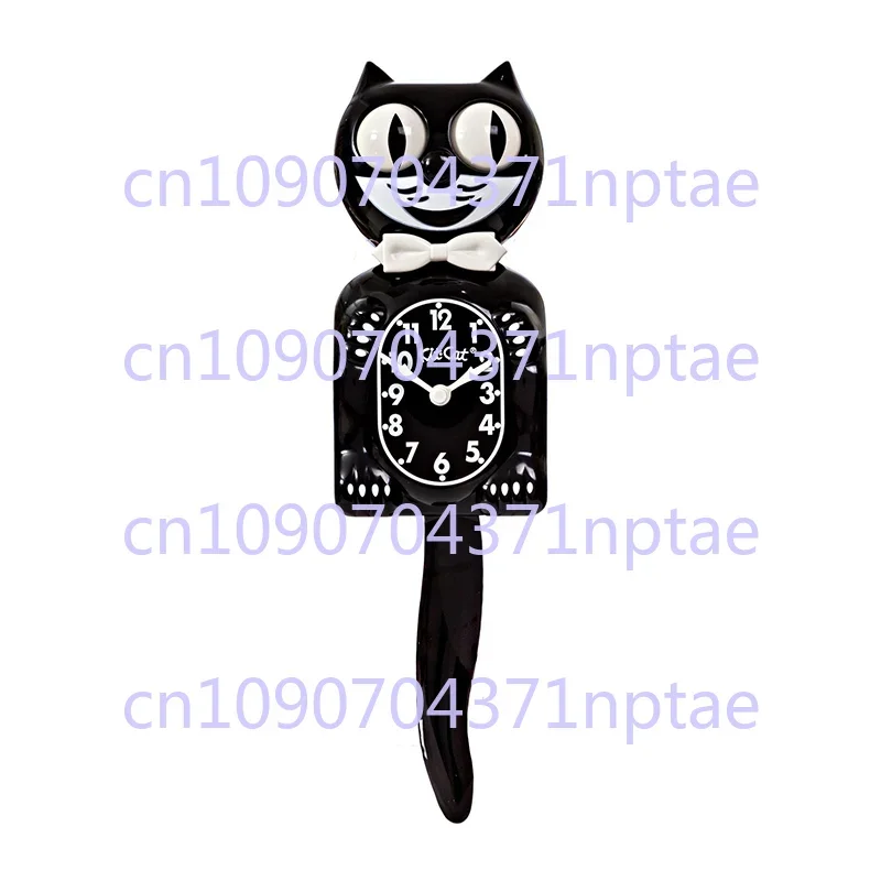 Classic cat clock, creative design cute gift, retro decorative pendulum wall clock