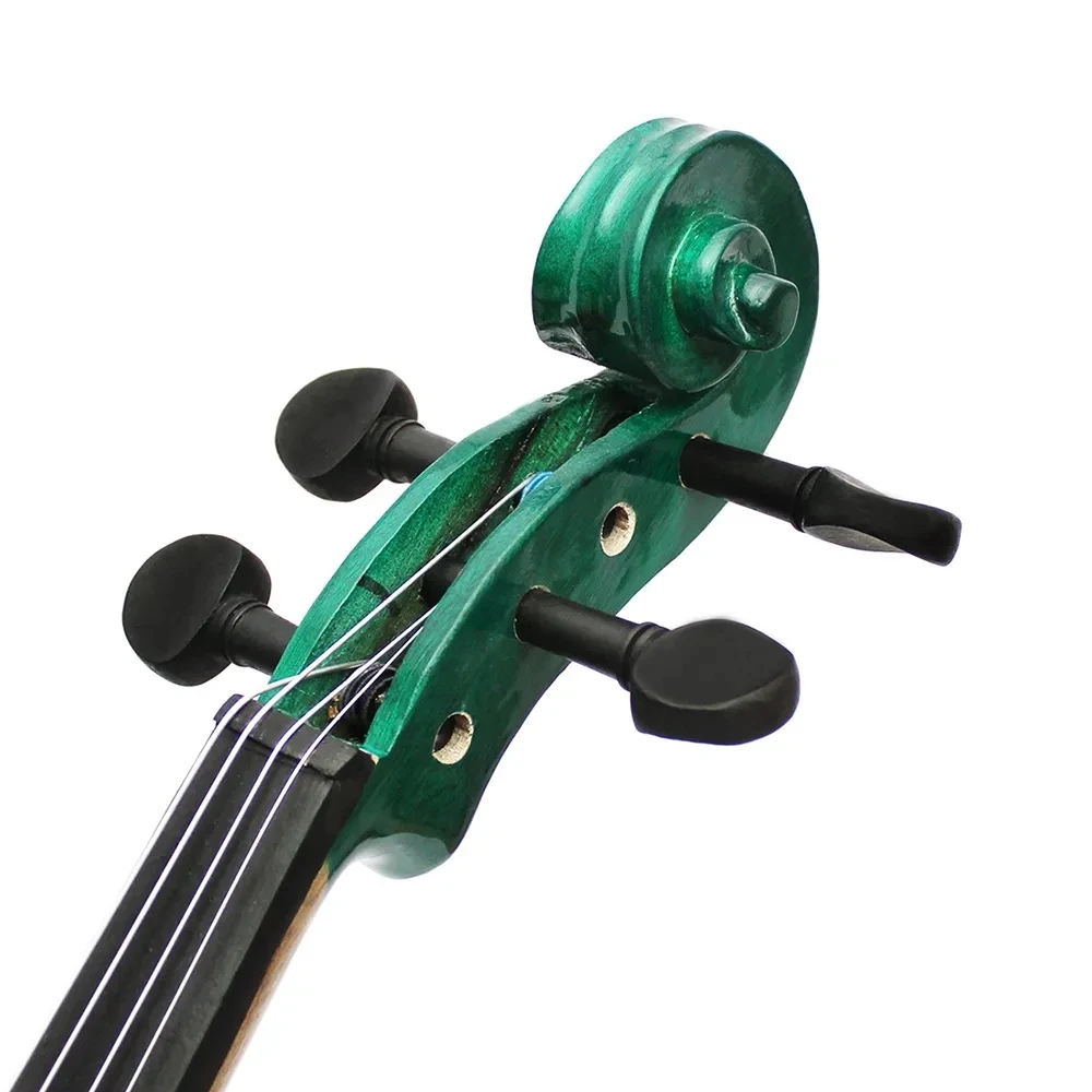 Astonvilla 4/4 Viola Professional Dark Green Acoustic Viola Spruce Panel Solid Wood with Case/Bow/Shoulder Rest/Strings/Tuner