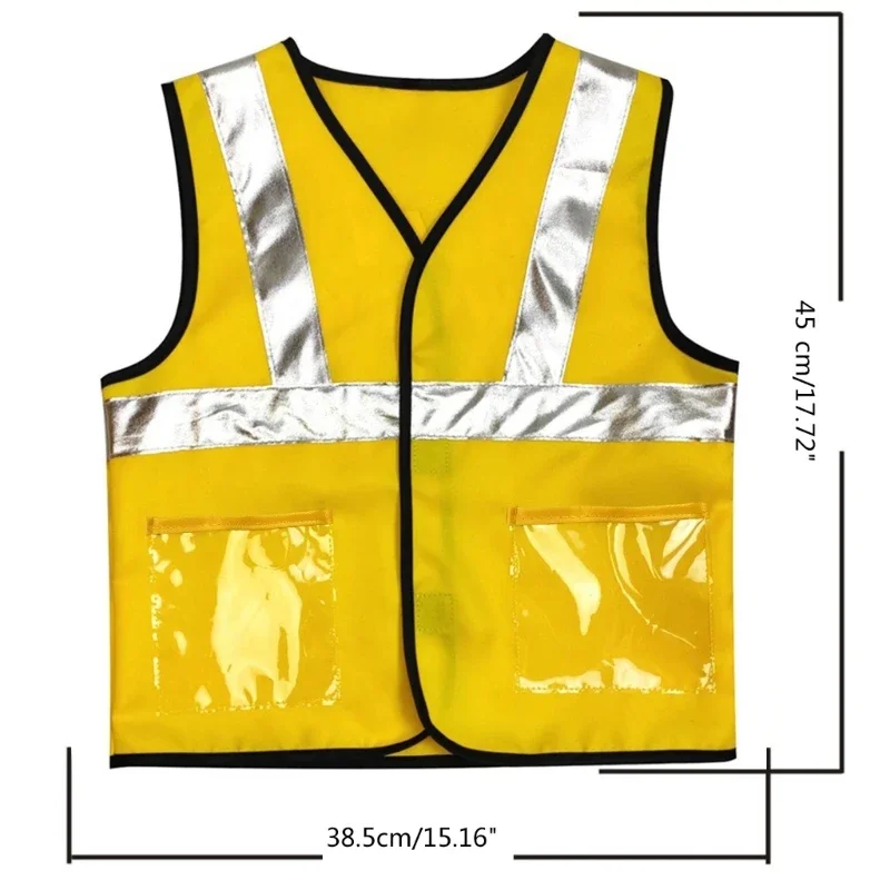 Construction Worker Costume For Boys Engineer Vest Worker Role for Toy Road Construction