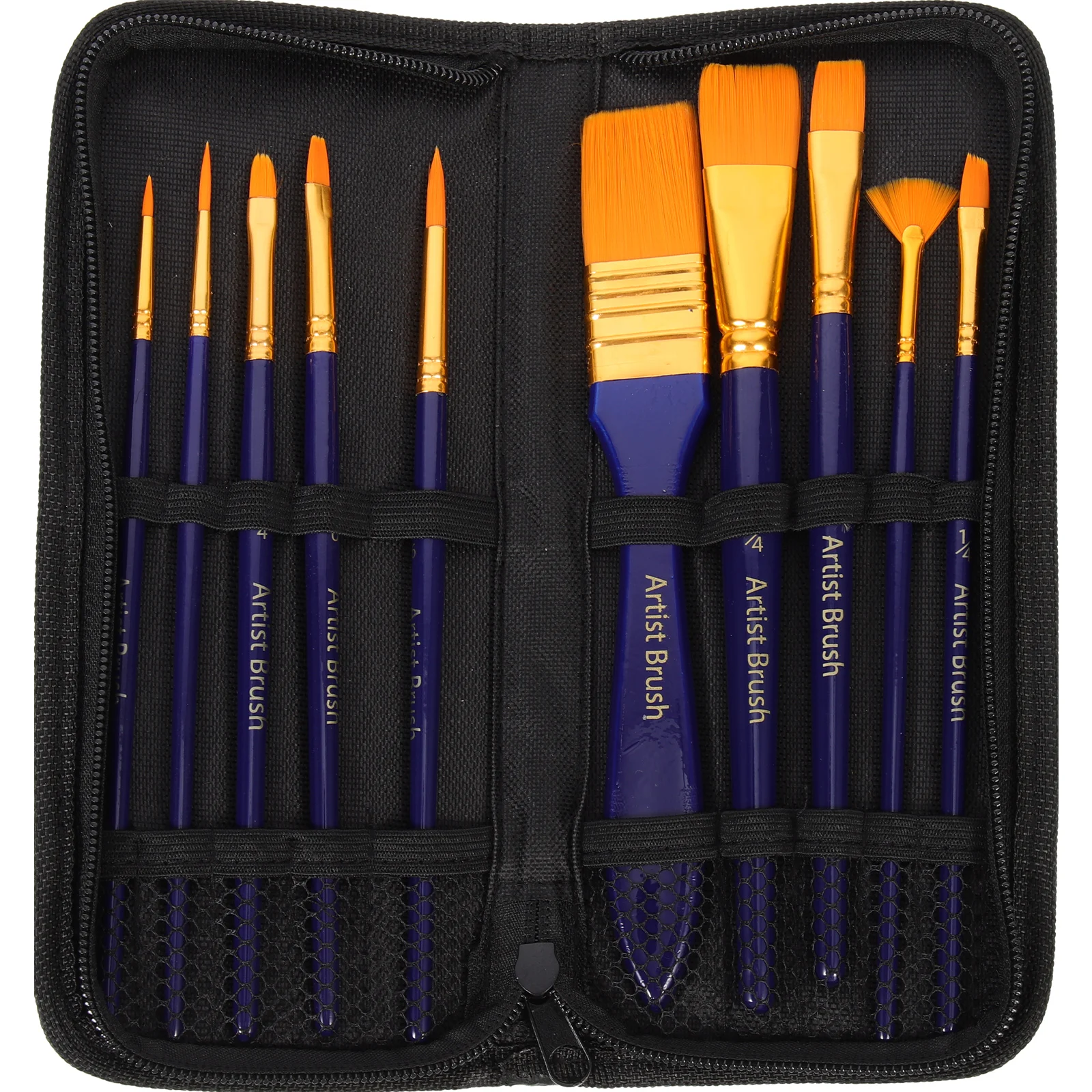 1 set Professional Paintbrush Set Ergonomic Lightweight Oil Watercolor Brushes Multi-Function Portable Supplies