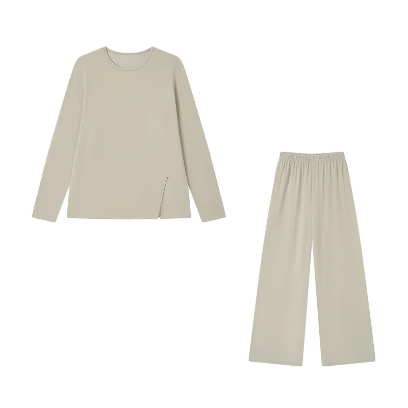 Cross border European and American new casual Harajuku ins home suit set, long sleeved pants, comfortable pajamas