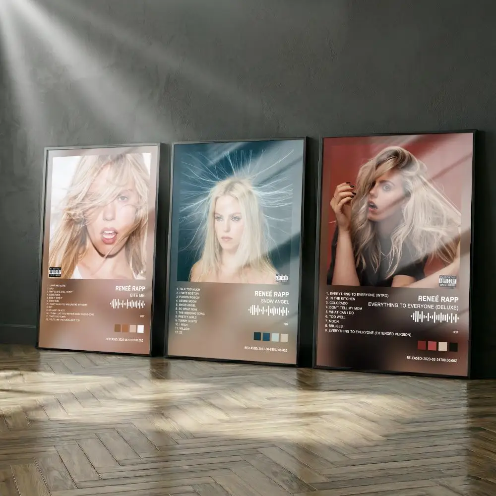 Renee Rapp Poster-Album-Set, modernes Cover-Wandkunst-Set für Zimmer, Leinwandgemälde, Kunstdruck, Kunst, Heimwanddekoration, Bild, Geschenk