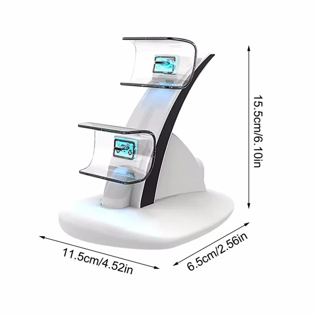 محطة شحن سريعة مزدوجة لوحدة التحكم اللاسلكية PS5 Gamepad Type-C قاعدة شاحن LED لملحقات PlayStation 5 #6