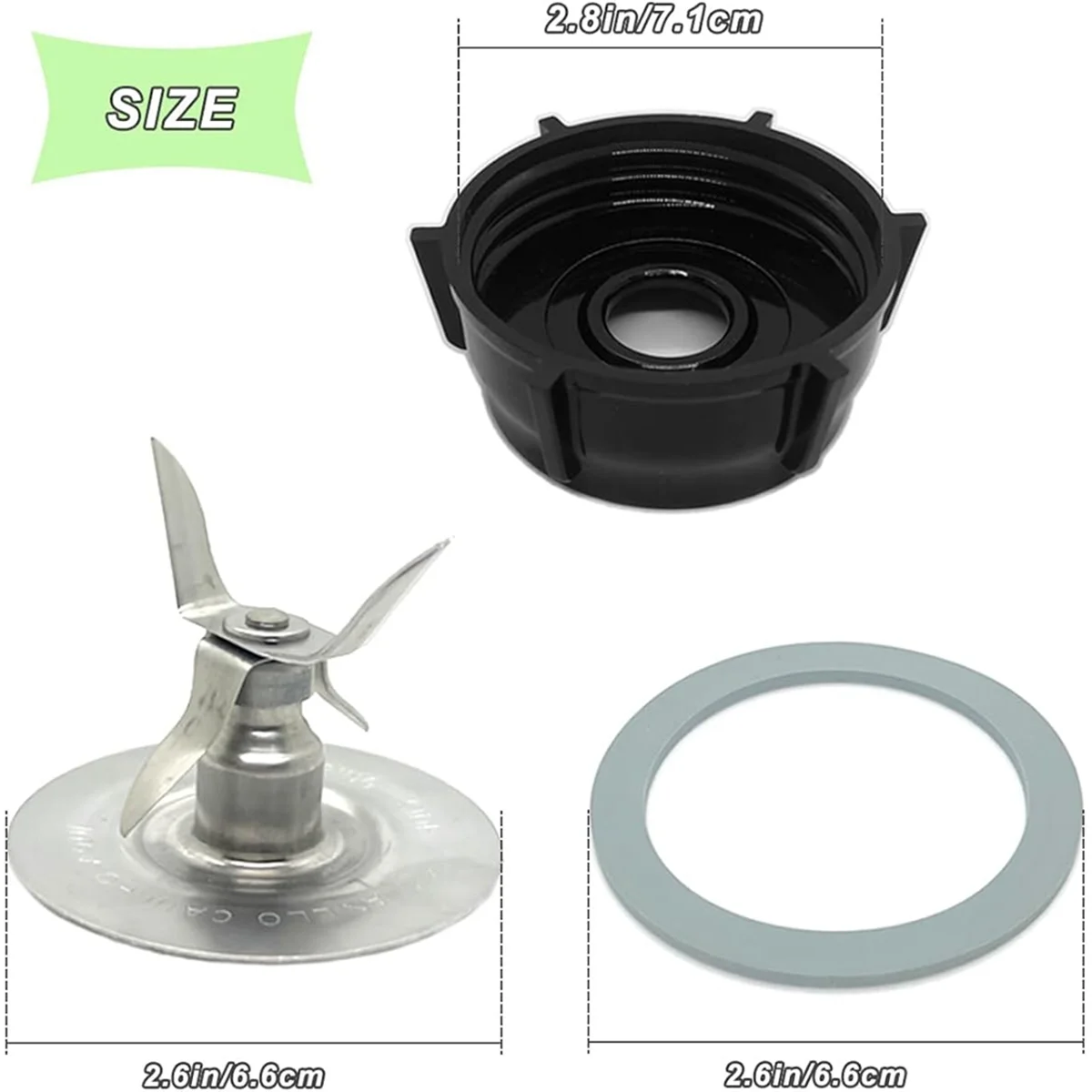 For Oster Blender Replacement Parts Blender Ice Crusher Blade with Jar Base Cap,for Aspas Para Licuadora Oster Blender