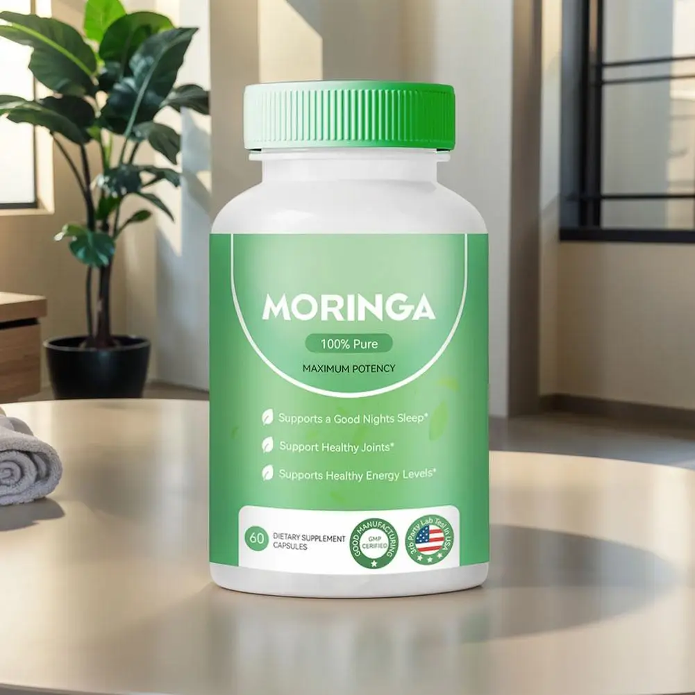 60 Capsules Moringa Leaf Capsules Purify Blood  Improve Skin Problems And Enhance Overall Health Dietary Supplement
