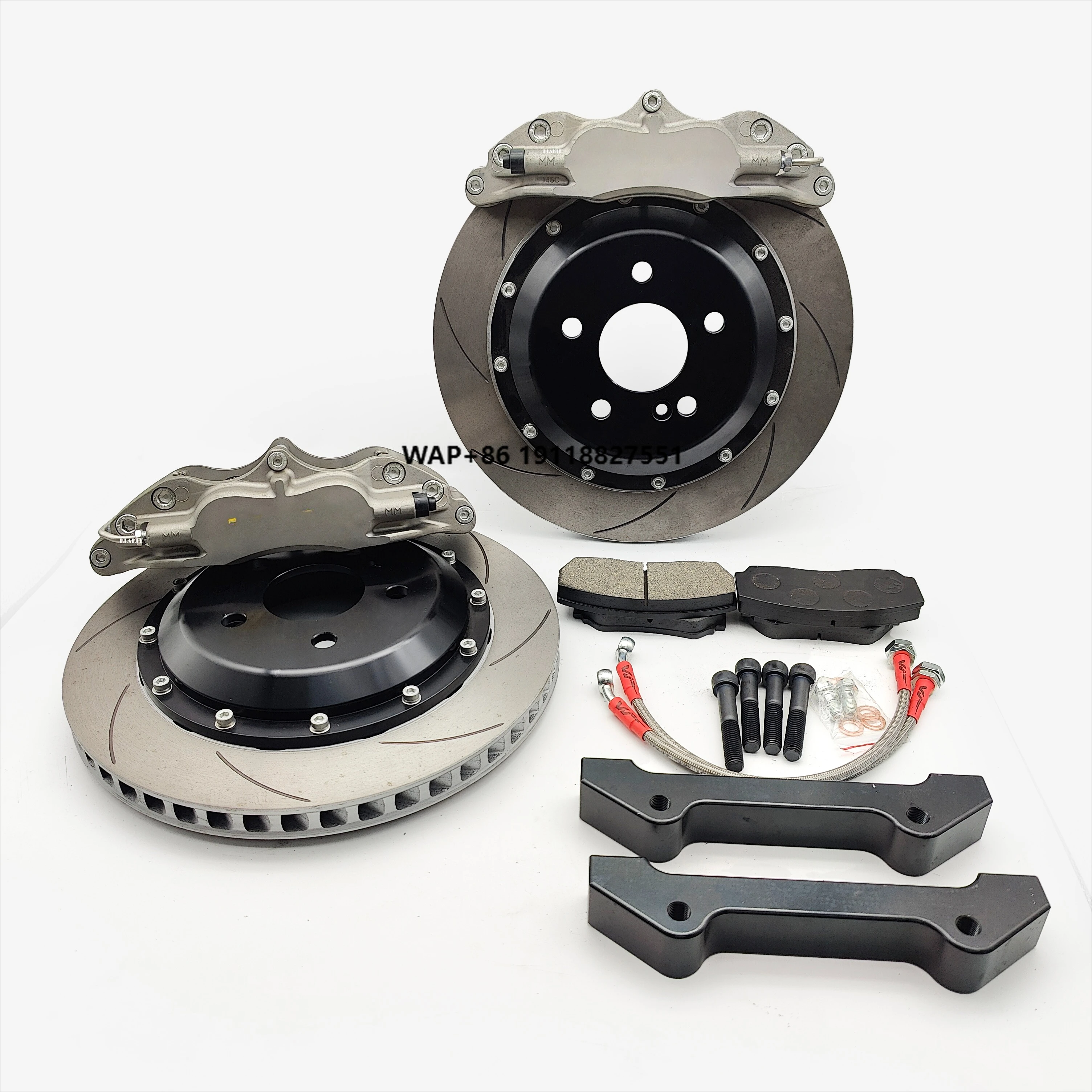 

KLAKLE Automotive Parts 5040 4 Piston Brake Caliper Kits 330*28mm Brake Rotor Disc for Camry 2015