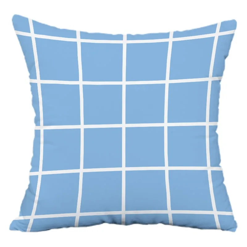 Yellow Blue Simple Pillowcase Dormitory Decoration Office Living Room Sofa Home Pillowcase