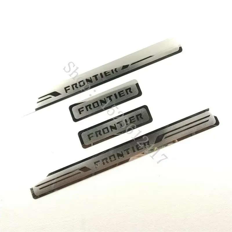 For Nissan FRONTIER PRO 4X 2017 2018~2024 Stainless Sticker Door Sill Scuff Plate Guards Threshold Pedal Trim Car Accessories